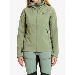 Kurtka wiatrówka damska Didriksons Petra Jacket 4. Zielone kurtki sportowe Didriksons, bez wzorów, bez kaptura, trekkingowe. Za 356.99 zł.