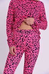 Legginsy termoaktywne - Hotel California Pink Leopard Damskie. Czerwone legginsy OOSC, s, bez wzorów, z elastanu, z podwyższonym stanem, na fitness i siłownię. Za 269.99 zł.
