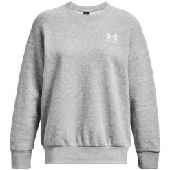 Bluza Under Armour Icon Fleece Crew. Szare bluzy sportowe Under Armour, bez wzorów, bez kaptura. Za 179.99 zł.