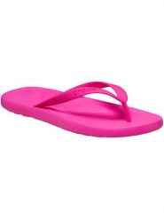 Japonki damskie Crocs Flip. Czerwone klapki Crocs, z aplikacjami, z jeansu, bez obcasa. Za 119.99 zł.