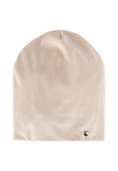 Welurowa czapka H-FROZEN. Brązowe czapki Volcano, bez wzorów, z dzianiny. Za 59.99 zł.