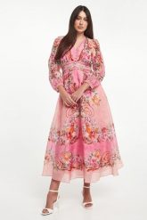 Sukienka maxi z organzy HALE BOB. Sukienki Hale bob, l, bez wzorów, bez kołnierzyka, bez ramiączek, maxi. Za 3,479.00 zł.