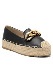 DeeZee Espadryle WSS20375-27 Czarny. Czarne espadryle DeeZee, bez wzorów, ze skóry, bez obcasa, bez zapięcia. Za 69.99 zł.