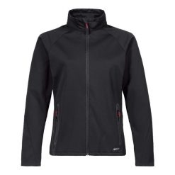 Damska kurtka wodoodporna Musto Essential Softshell. Czarne kurtki sportowe Musto, bez wzorów, z softshellu, bez kaptura. Za 636.50 zł.