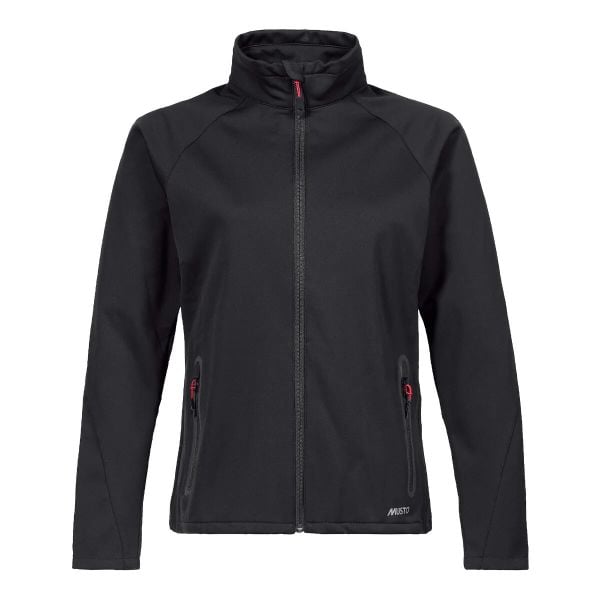 Damska kurtka wodoodporna Musto Essential Softshell. Czarne kurtki sportowe Musto, bez wzorów, z softshellu, bez kaptura. Za 636.50 zł.
