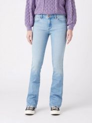Wrangler Dżinsy - Bootcut fit - w kolorze błękitnym rozmiar: W25/L32. Niebieskie jeansy Wrangler, l, z aplikacjami, z podwyższonym stanem. Za 114.17 zł.