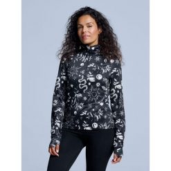 Bluza narciarska - Damska - Cabin Life - Czarny wielokolorowy. Czarne bielizna sportowa POEDERBAAS, na zimę, xs, bez wzorów, z elastanu, bez kaptura. Za 264.52 zł.