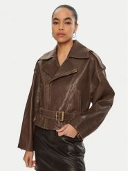 Miss Sixty Kurtka skórzana 6L4LJ2230000 Brązowy Regular Fit. Brązowe kurtki Miss Sixty, l, bez wzorów, ze skóry, bez kaptura. Za 2,249.00 zł.