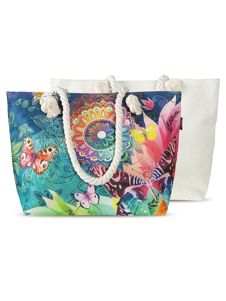 Hip Torba plażowa "Parada" ze wzorem - 60 x 43 cm rozmiar: 43x60 cm. Torby na ramię Hip, bez wzorów, z materiału, na ramię, bez dodatków. Za 39.99 zł.