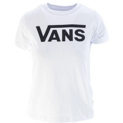 Koszulka sportowa damska Vans Flying V Crew. Białe koszulki sportowe Vans, bez wzorów, z bawełny, bez ramiączek, trekkingowe. Za 235.00 zł.