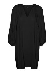Vero Moda Tunika "Lova" w kolorze czarnym rozmiar: XS. Czarne tuniki Vero Moda, xs, bez wzorów, z wiskozy, bez kołnierzyka, bez ramiączek. Za 48.16 zł.
