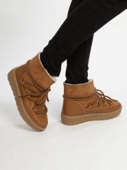 Bellucci Botki zimowe w kolorze jasnobrązowym rozmiar: 36. Brązowe botki Bellucci, na zimę, bez wzorów, bez obcasa, bez zapięcia. Za 144.24 zł.