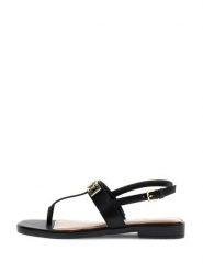 Guess Sandały 181341 Czarny. Czarne sandały Guess, z aplikacjami, bez obcasa, na słupku, bez zapięcia. Za 519.99 zł.