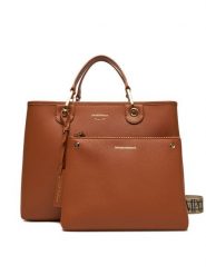 Emporio Armani Torebka EW000360 AF12103 M6030 Brązowy. Brązowe torebki klasyczne Emporio Armani, bez wzorów, ze skóry, bez dodatków. Za 1,359.00 zł.