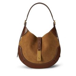 Torebka Polo Ralph Lauren. Brązowe torebki klasyczne Polo Ralph Lauren, bez wzorów, bez dodatków. Za 2,899.00 zł.