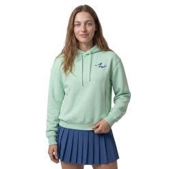 Damska bluza tenisowa z kapturem Siroko Newport-W Light Green. Zielone bluzy SIROKO, m, bez wzorów, z materiału, z kapturem. Za 169.00 zł.