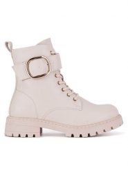 DeeZee Botki WS6116-11 Beżowy. Brązowe botki DeeZee, bez wzorów, z materiału, bez obcasa, na płaskiej podeszwie, bez zapięcia. Za 125.99 zł.
