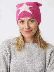 Zwillingsherz Czapka beanie w kolorze różowym rozmiar: onesize. Różowe czapki Zwillingsherz, bez wzorów, z kaszmiru. Za 83.62 zł.