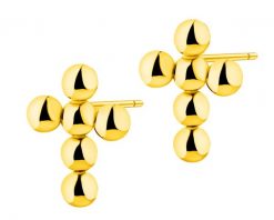 Kolczyki ze stali szlachetnej - kulki, krzyż. Kolczyki Elixa, ze stali. Za 119.00 zł.