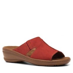 Klapki Go Soft. Czerwone klapki GO SOFT, bez wzorów, bez obcasa. Za 199.99 zł.