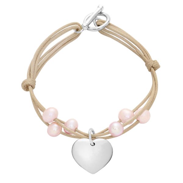 Bransoletka Ariane posrebrzana. Brązowe bransoletki Lilou, z perłą, posrebrzane. Za 446.00 zł.