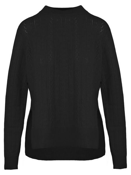 Malo Optimum Sweter w kolorze czarnym rozmiar: M. Czarne swetry Malo Optimum, m, bez wzorów, z kaszmiru, bez ramiączek. Za 343.45 zł.