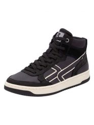 Rieker Skórzane sneakersy w kolorze czarnym rozmiar: 39. Czarne trampki Rieker, bez wzorów, z materiału, za kostkę, bez zapięcia. Za 237.73 zł.