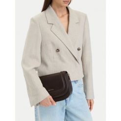 Torebka Badura. Brązowe listonoszki Badura, bez wzorów, bez dodatków. Za 199.99 zł.
