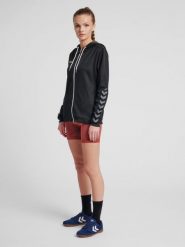 Bluza do piłki nożnej damska Hummel zip hml AUTHENTIC Poly. Czerwone bluzy Hummel, s, bez wzorów, z dzianiny, z kapturem. Za 174.30 zł.