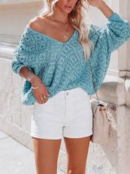 LA Angels Sweter w kolorze błękitnym rozmiar: M. Niebieskie swetry LA Angels, m, bez wzorów, bez ramiączek. Za 179.95 zł.