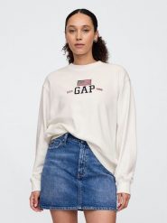 GAP Bluza w kolorze kremowym rozmiar: XS. Brązowe bluzy GAP, xs, bez wzorów, bez kaptura. Za 92.42 zł.