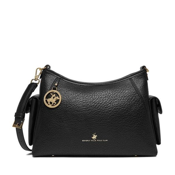 Torebka Beverly Hills Polo Club. Czarne listonoszki Beverly Hills Polo Club, bez wzorów, bez dodatków. Za 219.99 zł.