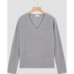 Sweter w kolorze szarym. Szare swetry Rodier, s, bez wzorów, prążkowane, bez ramiączek. W wyprzedaży za 219.95 zł.