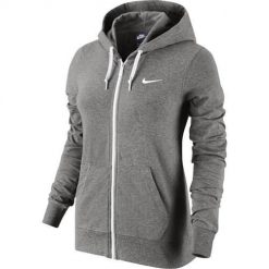 Bluza sportowa damska Nike Sportswear W Hoodie Full Zip Jersey. Szare bluzy sportowe Nike, bez wzorów, z jersey, z kapturem. Za 342.00 zł.