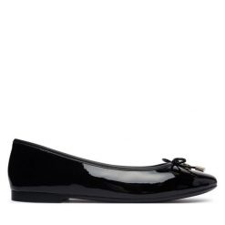Baleriny Tommy Hilfiger. Czarne baleriny TOMMY HILFIGER, bez wzorów, bez obcasa. Za 409.99 zł.