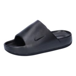 Klapki damskie Nike DX4816001. Czarne klapki Nike, bez wzorów, z materiału, bez obcasa. Za 404.00 zł.