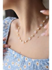 Pierres delicates Pozłacany naszyjnik z kwarcem różowym - dł. 43 cm rozmiar: onesize. Czerwone naszyjniki Pierres delicates, z kwarcem, pozłacane. Za 74.28 zł.