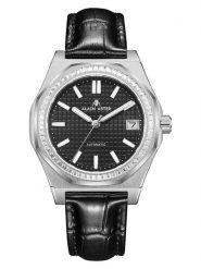 ALAIN ASTER Zegarek kwarcowy w kolorze srebrno-czarnym rozmiar: onesize. Czarne, analogowe zegarki ALAIN ASTER, ze stali. Za 1,130.99 zł.