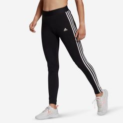 Legginsy 3S Fitness Adidas czarne. Czarne legginsy Adidas, s, bez wzorów, z bawełny, długie. Za 89.99 zł.