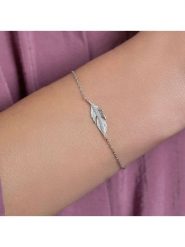 L'atelier précieux Srebrna bransoletka z elementem ozdobnym rozmiar: onesize. Szare bransoletki l'Atelier precieux, srebrne. Za 86.99 zł.