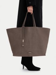 GINO ROSSI Torebka EO-LA321-2683 Beżowy ciemny. Brązowe shopper Gino Rossi, bez wzorów, ze skóry, bez dodatków. Za 499.99 zł.