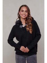 Soft Cashmere Sweter w kolorze czarnym rozmiar: 34/36. Czarne swetry Soft Cashmere, bez wzorów, z kaszmiru, bez ramiączek. Za 105.63 zł.