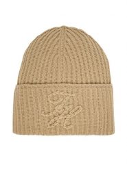 Tommy Hilfiger Czapka Th Elevated Script AW0AW17777 Beżowy. Brązowe czapki TOMMY HILFIGER, bez wzorów, z materiału. Za 299.99 zł.