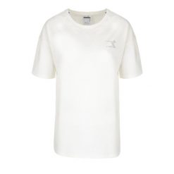 Koszulka damska DIADORA L.T-SHIRT SS BLINK L. Białe koszulki sportowe Diadora, bez wzorów, bez ramiączek. Za 39.99 zł.