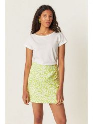SKFK Spódnica "Ilazki" w kolorze biało-jasnozielonym rozmiar: 40. Zielone spódnice SKFK, na co dzień, bez wzorów, z bawełny, mini, proste. Za 187.99 zł.