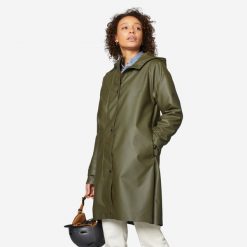 Parka na rower miejski Btwin 540 unisex przeciwdeszczowa. Brązowe parki B'TWIN, s, z materiału, sportowe, bez kaptura. Za 339.99 zł.