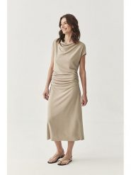 TATUUM Sukienka w kolorze beżowym rozmiar: S. Brązowe sukienki Tatuum, s, bez wzorów, bez kołnierzyka, bez ramiączek, maxi. Za 224.95 zł.