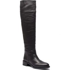 Muszkieterki UNISA - Egeo Sty Black. Czarne kozaki Unisa, z materiału, bez obcasa, na obcasie, bez zapięcia. W wyprzedaży za 499.00 zł.