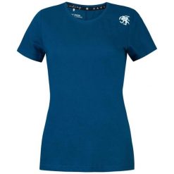 Koszulka damska Rafiki Mello LT. Niebieskie bluzki RAFIKI, bez wzorów, sportowe, bez kołnierzyka, bez ramiączek. Za 248.25 zł.