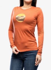 Bluza termoaktywna damska Sensor Merino Active Triglav Tee LS. Czerwone bluzy Sensor, l, bez wzorów, z materiału, bez kaptura. Za 317.89 zł.